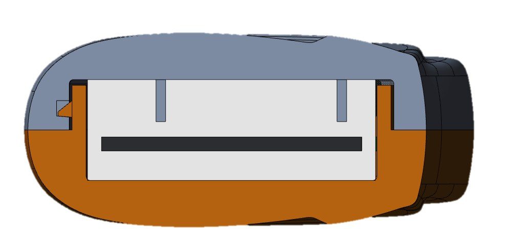 Smart remote key cross-section CAD view by MEDS India